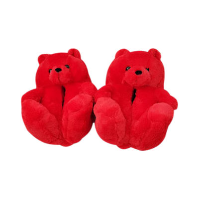 la peluche de couples de 27.5cm a capitonné le décor animal de maison de peluche de pantoufles de peluche d'intérieur de chaussures